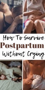 surviving postpartum without crying #postpartum #postpartumrecovery #childbirth #pregnancy 