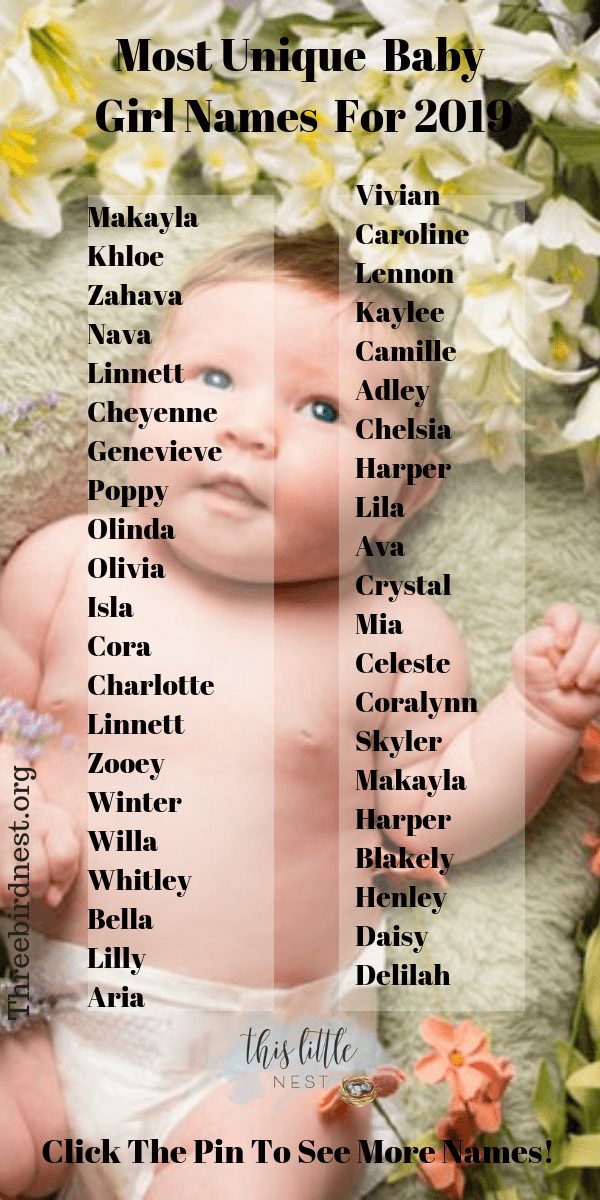 The Prettiest , Most Unique Baby Girl Names For 2019 ...