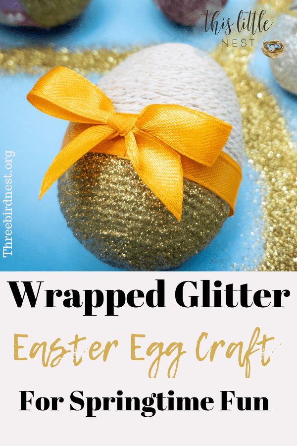 Wrapped Easter Egg Craft #easter #springtime #eastereggs #eastereggcrafts #springtimecrafts #craftsforkids #craftsforadults