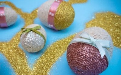 Wrapped Glitter Easter Eggs Craft For Kids And Adults | Easter Crafts