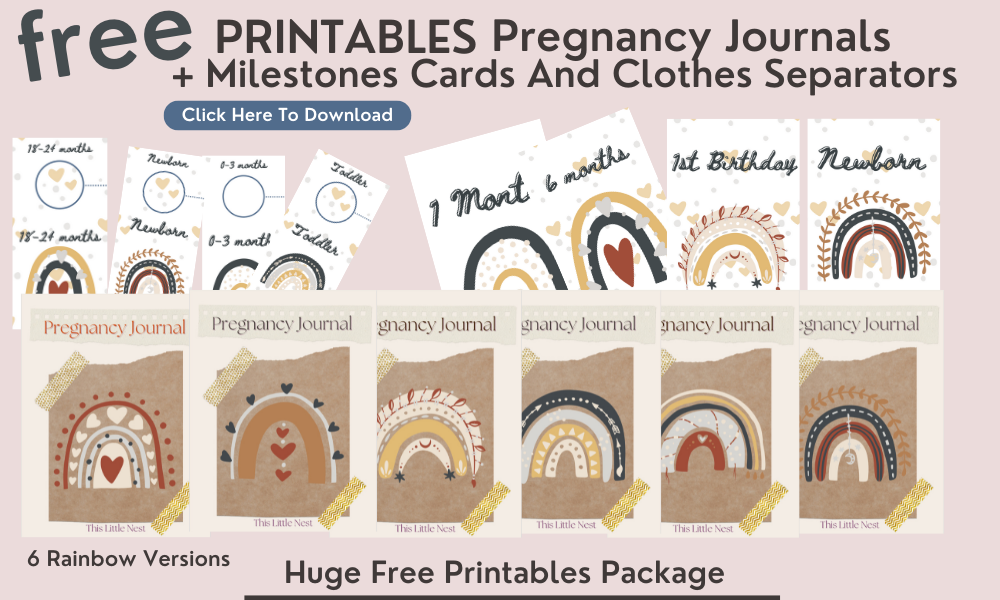 Free gender neutral pregnancy Journal printables and more