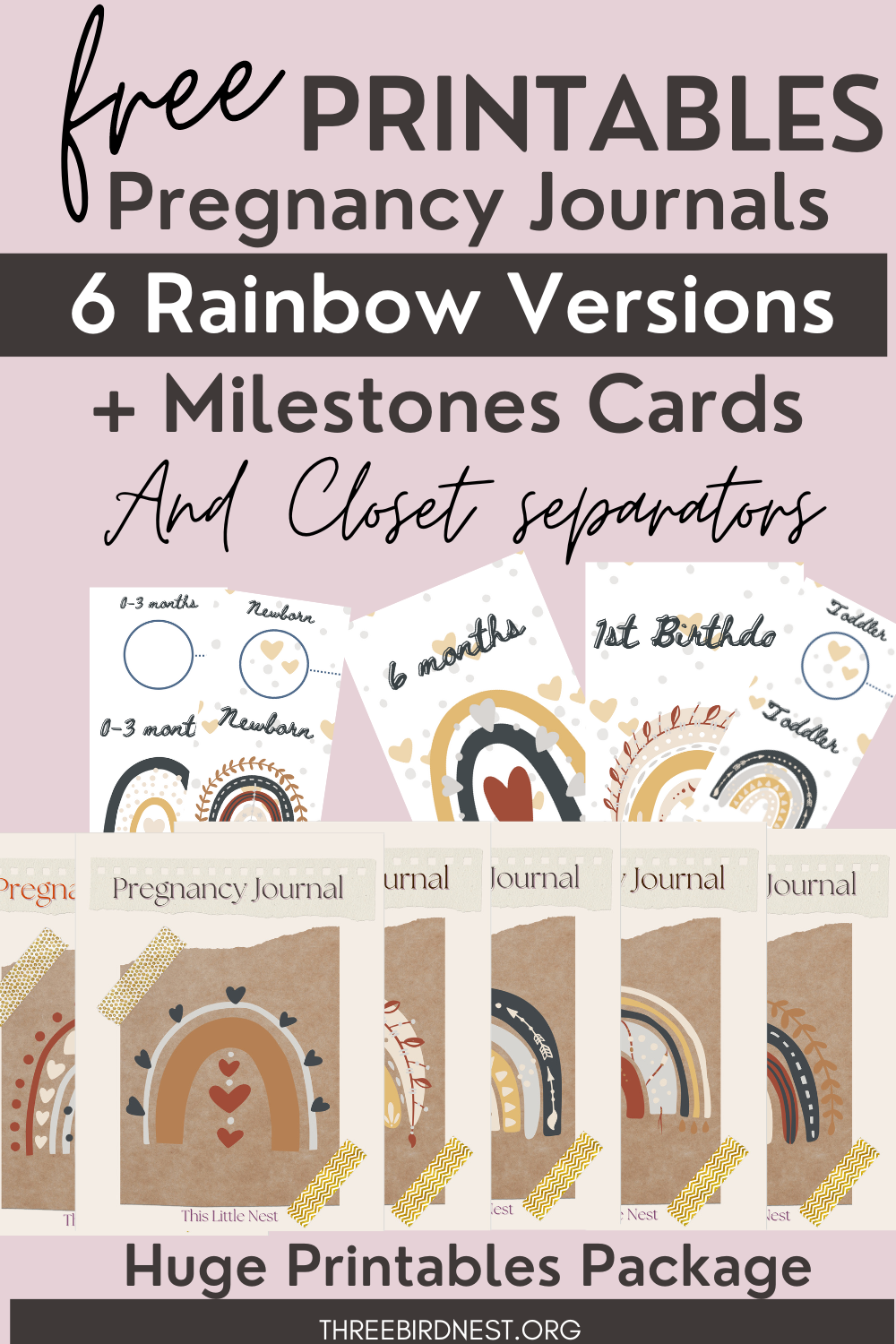 Pregnancy rainbow journal plus freebies