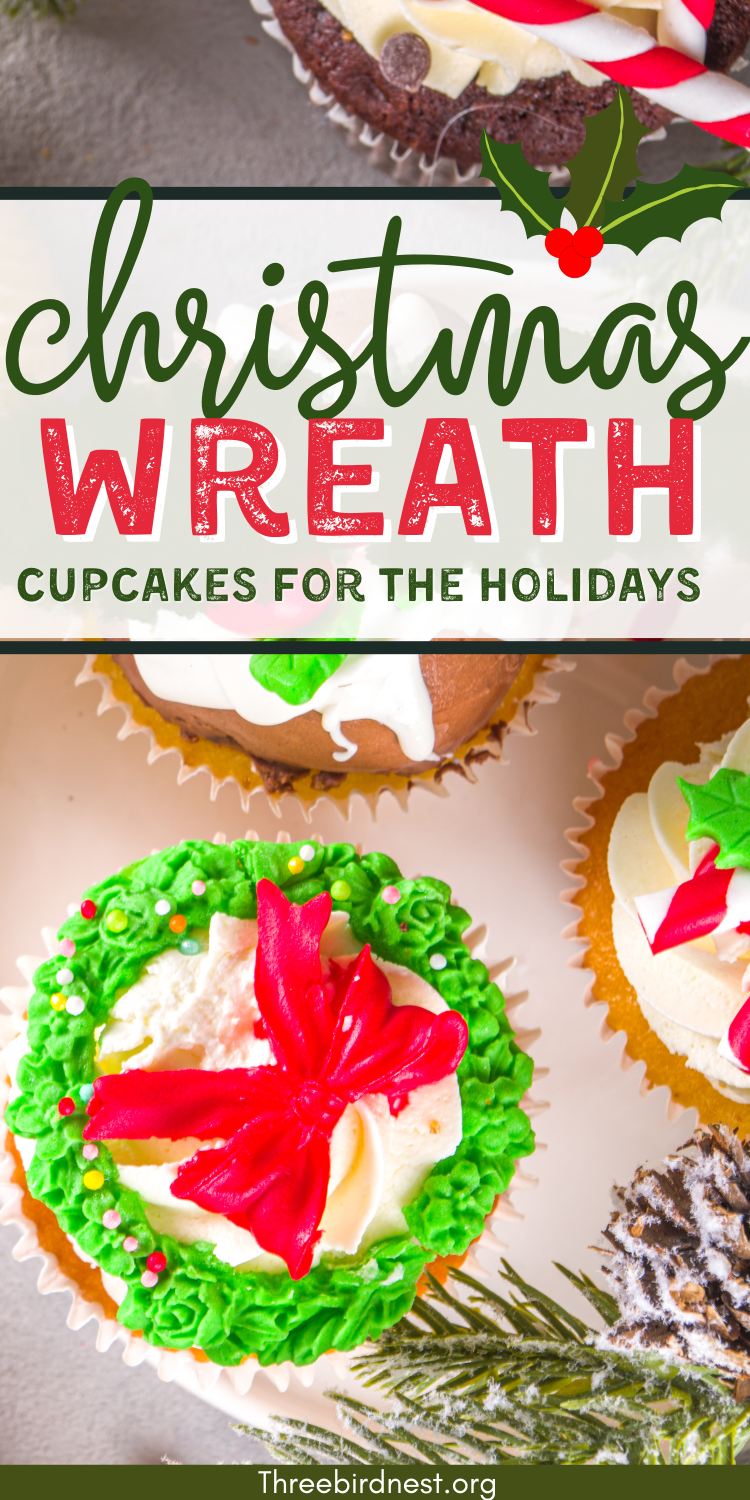 christmas Wreath cupcakes