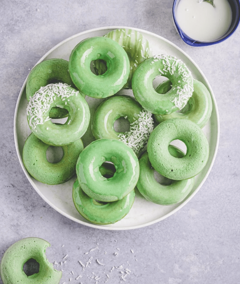 Baked Matcha Donut with White Chocolate Glaze - Worldly Treat