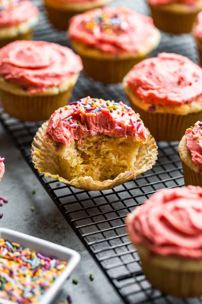 Natural-Funfetti-Cupcakes-with-Strawberry-Buttercream Valentine's day