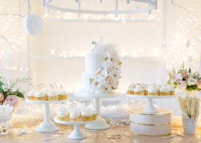 Swan lake themed first birthday party