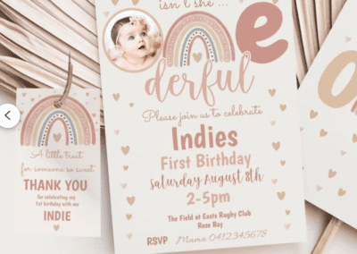 Rainbow themed first birthday party ideas