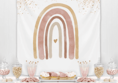 Rainbow themed first birthday party ideas