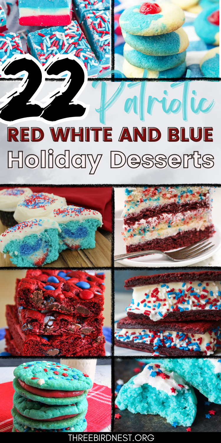 Patriotic desserts red white and blue