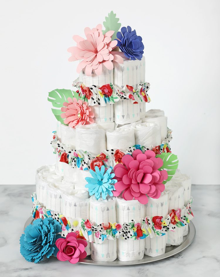 paper-flower-diaper-cake