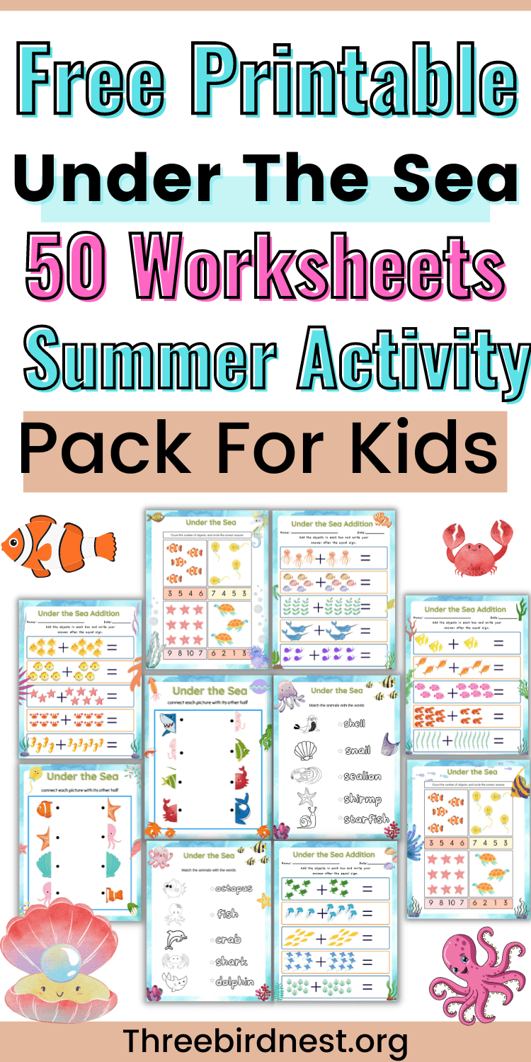 under the sea printable worksheets for free