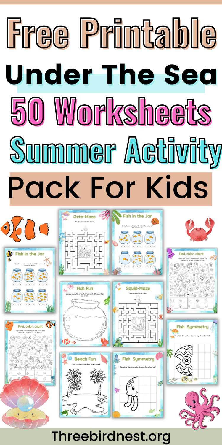 under the sea printable worksheets for free