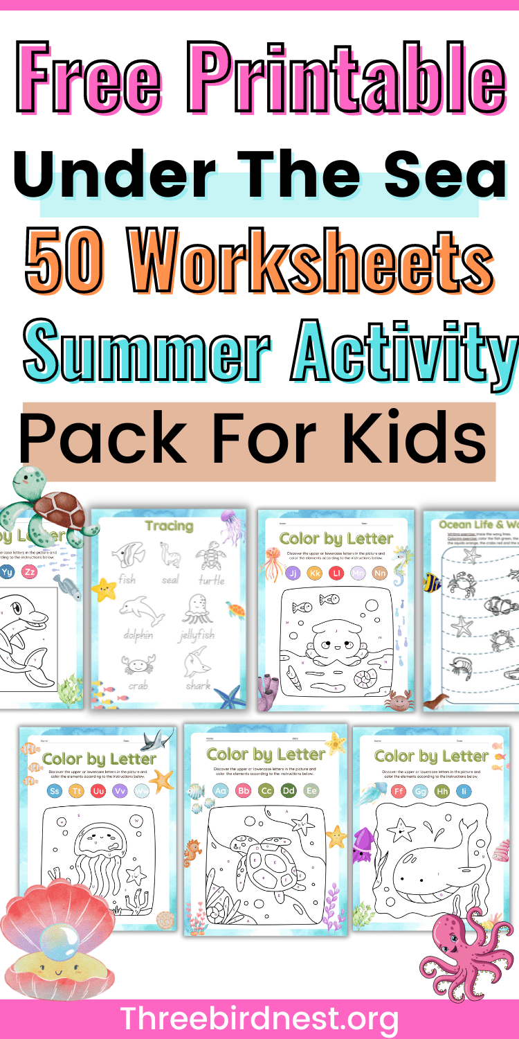 under the sea printable worksheets for free