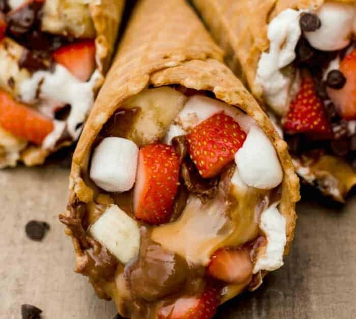 Campfire dessert cones