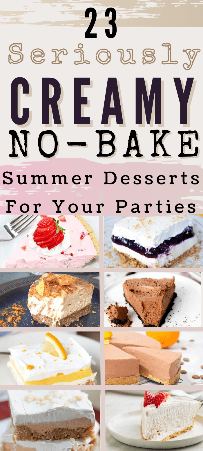 no bake summer and fall creamy dessert recipes