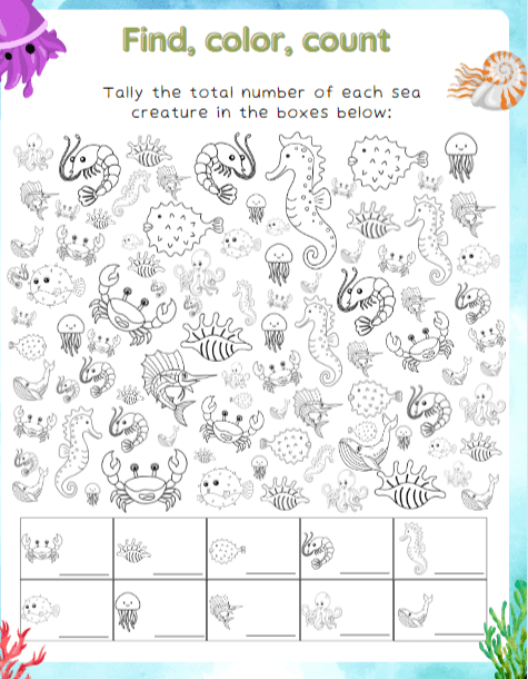 under the sea printable worksheets for free