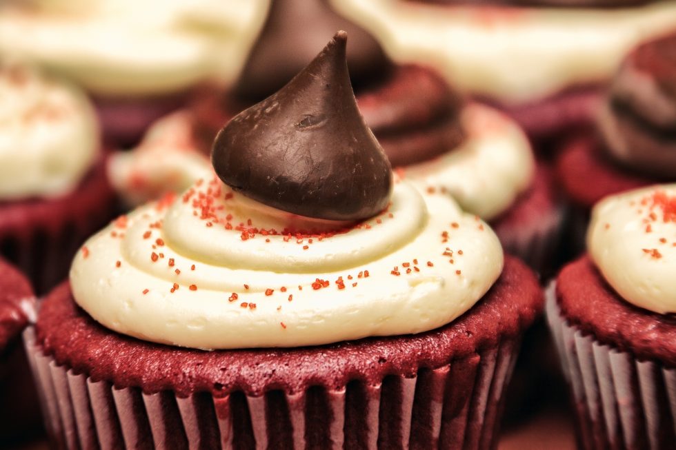Bloody red cupcakes for Halloween