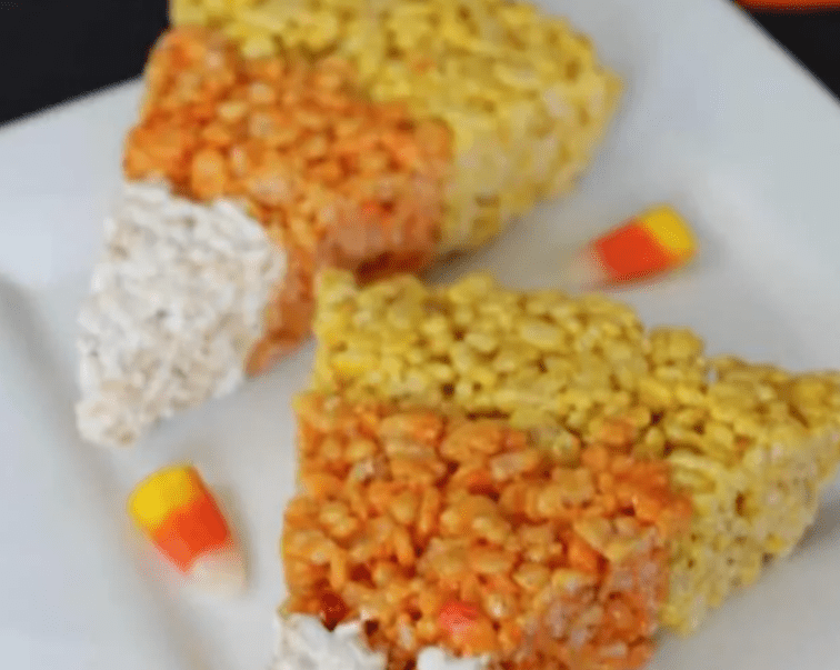Candy Corn Rice Krispie Treats