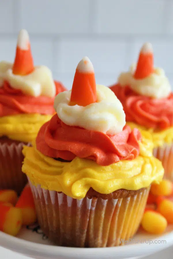 candy corn cupcakes