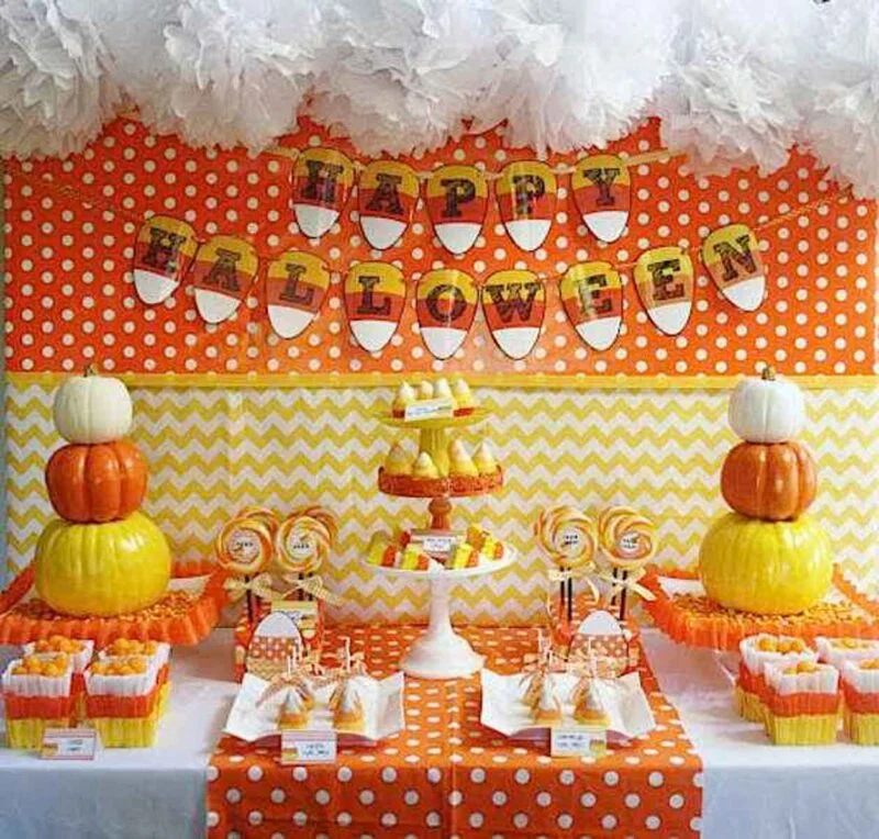 Candy corn baby shower