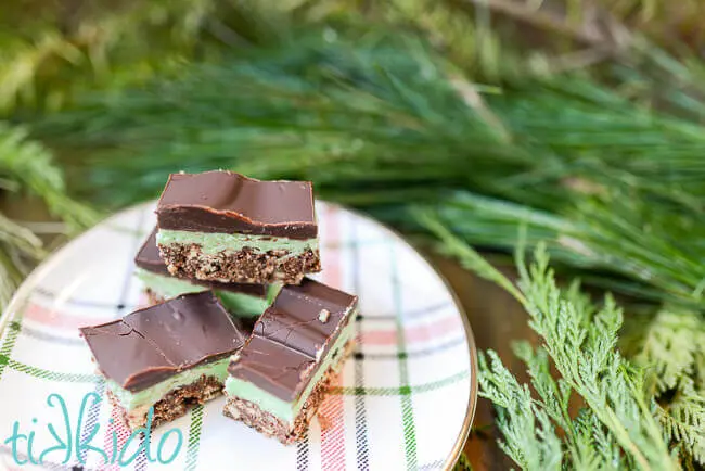 no bake mint cream bars