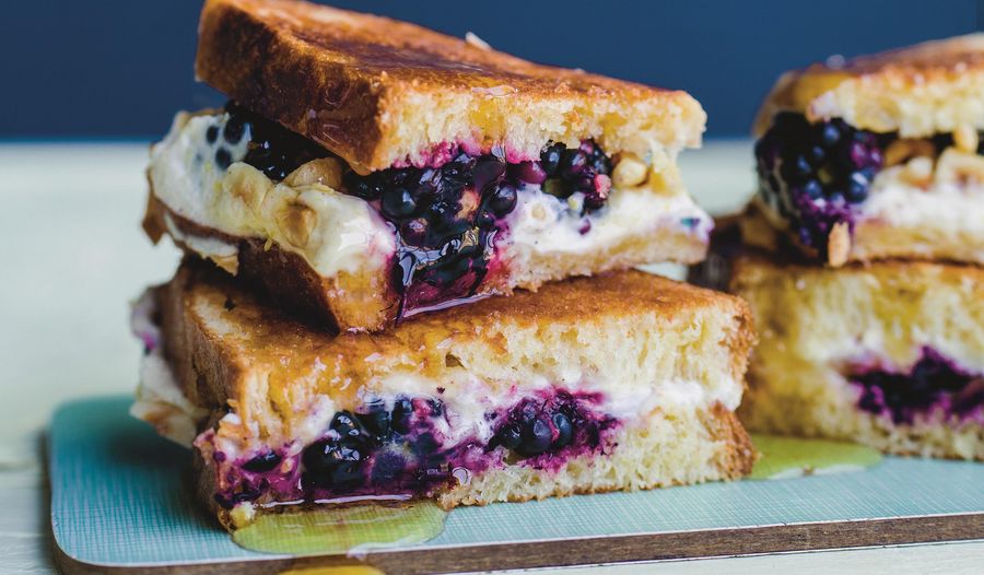 blackberry cheesecake grilled cheese. 